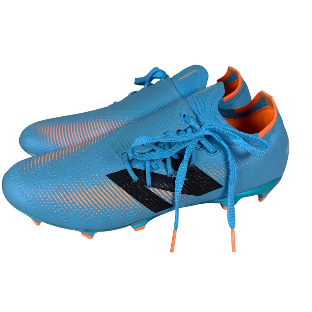 New Balance Mens 10 Furon Pro FG V7+ Blue Orange Soccer Cleats Athletic